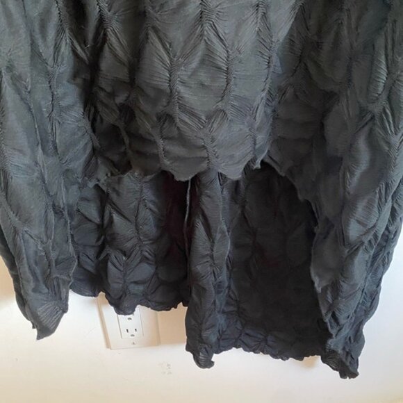 Disturbia Black Textured Long Sleeve Asymmetrical Hi-Lo Dress Goth Witch - Picture 4 of 6